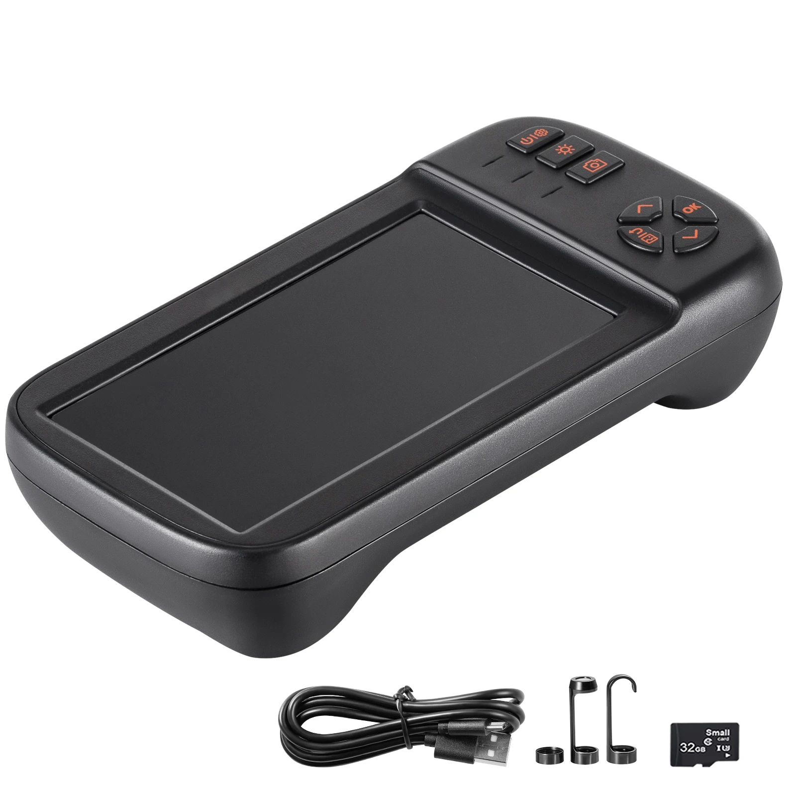 كاميرا بوريسكوب، كاميرا المنظار ثلاثية العدسات مع ضوء، شاشة كاميرا فحص 1080 بكسل مع 10 مصابيح LED، مقاومة للماء IP67