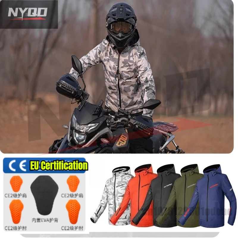 

MOTOWOLF Motorcycle Rally Suit Windproof Jacket 4 Seasons Anti Fall Racing Gear for Men Women Bikers