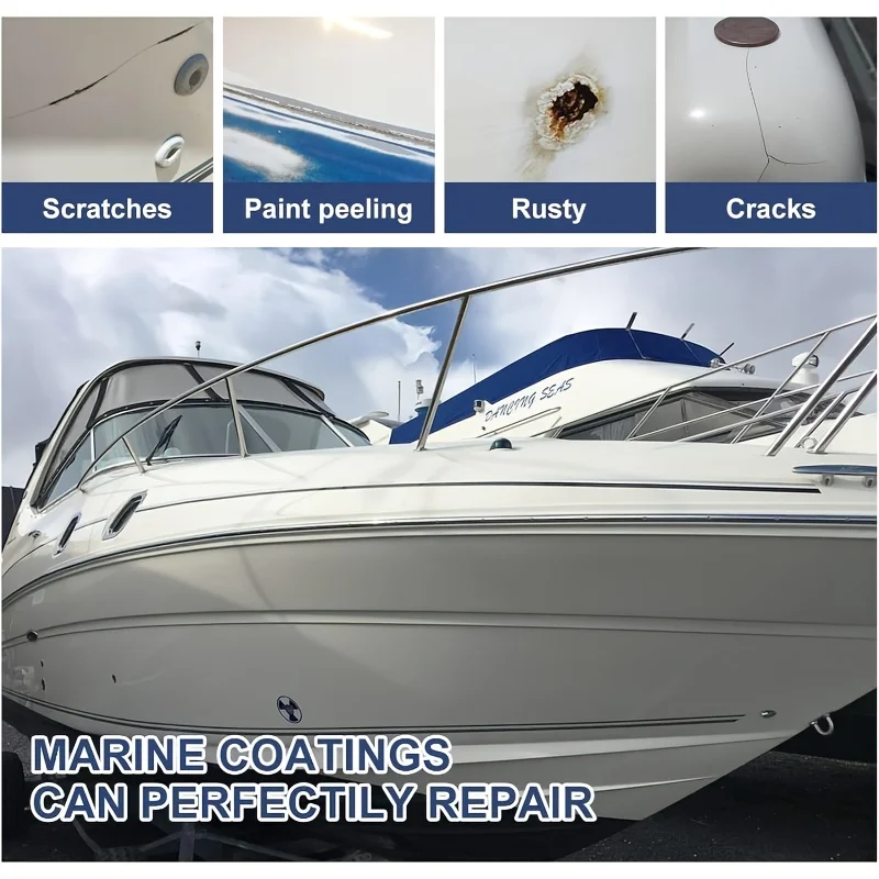 Imprimación marina de madera y fibra de vidrio, azul marino brillante de 32 fl oz, adecuada para usar en superficies metálicas de fibra de vidrio