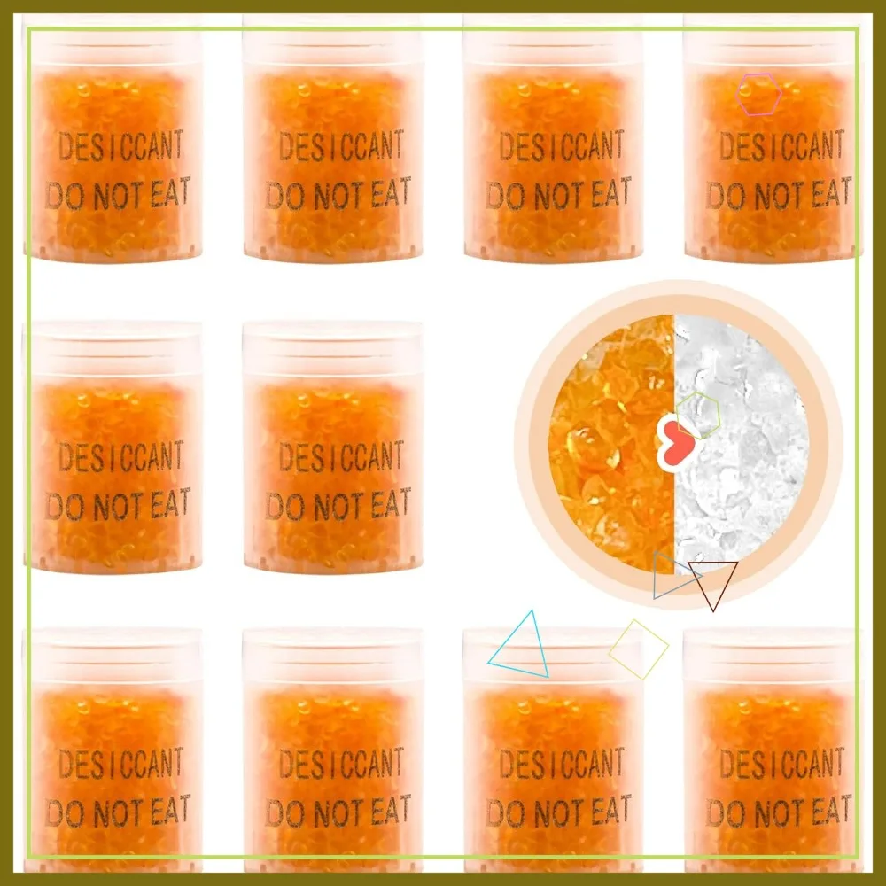

30 Packs 3 Gram Food Safe Silica Gel Desiccant Canisters, Orange to White Indicating Moisture Absorbers for Storage