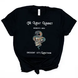 Throne of Glass T-shirt Ruhn Danaan Crescent City Shirt SJM Bookish T-Shirt Cool Snake Skull Graphic Tee Unisex Retro Gothic Top