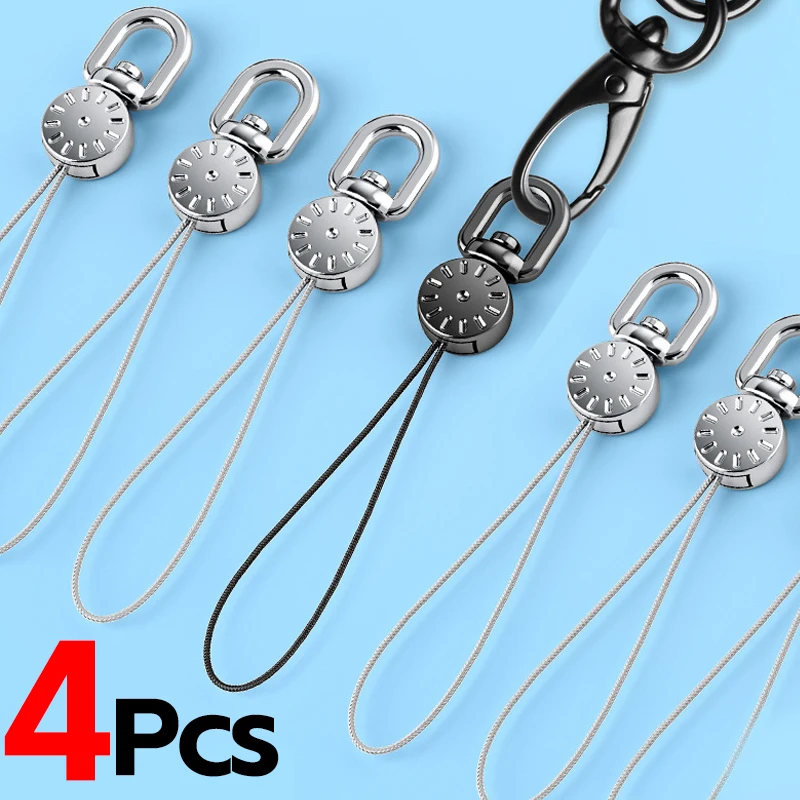 1-4Pcs Rotatable Hanging Cord Mobile Phone Short Wrist Straps Lanyard Anti-lost Rope For iPhone Samsung Xiamo POCO Case Ropes