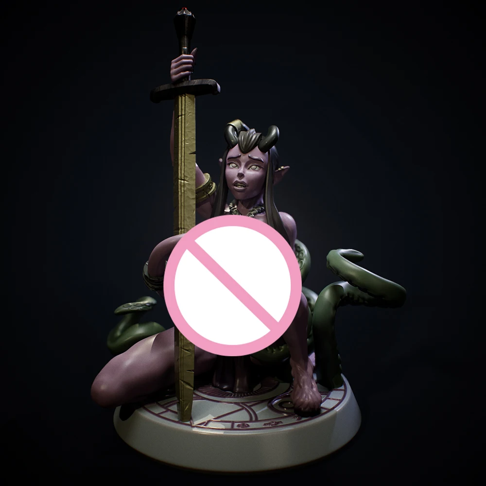 

Sexy Botched Demon Women 1/24 Scale Resin Figure Model Kit Diorama Unassembled Unpainted Doll 3D Printing DIY Statue Crafts Toy