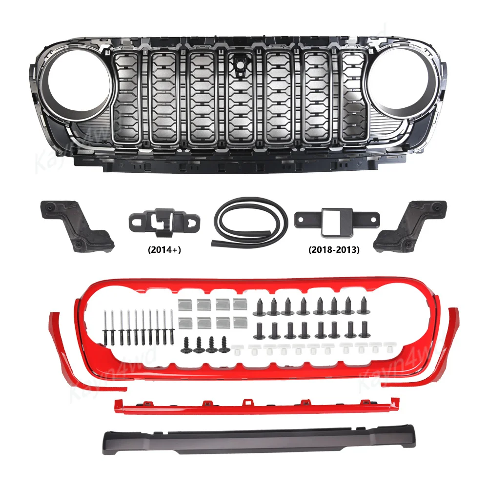 Offroad 4x4 Accessoires Meerdere kleuren 20e verjaardag voorbumper racing grills voor 2018-2025 Jeep Wrangler JL JT