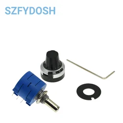 3590S-2 3590S serisi hassas Multiturn potansiyometre 10 halka ayarlanabilir direnç + 1 adet döner sayma döner 6.35mm topuzu