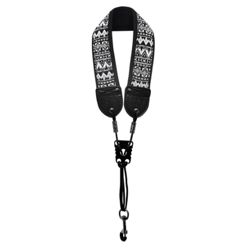 

EVA Cotton Saxophone Neck Strap Adjustable Black And White For High Alto Saxophone 1 Piece