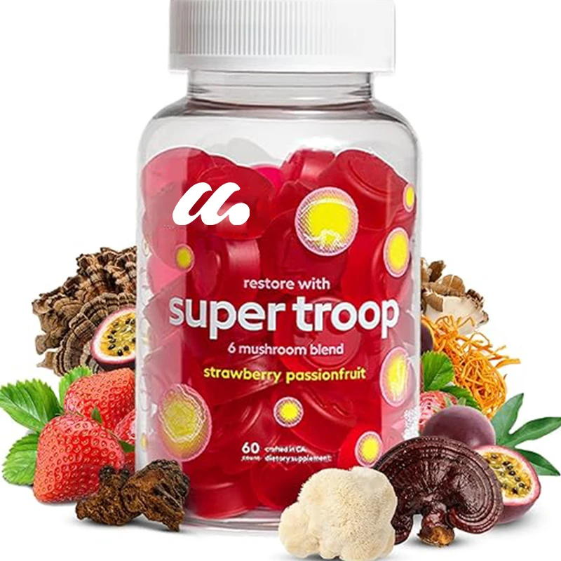 

6Mushroom Mix,Suitable for Immunity,Vitality,Balance,Gut Health,Energy Repair Supplements,Contains Triple Extract Fruit Body Mix