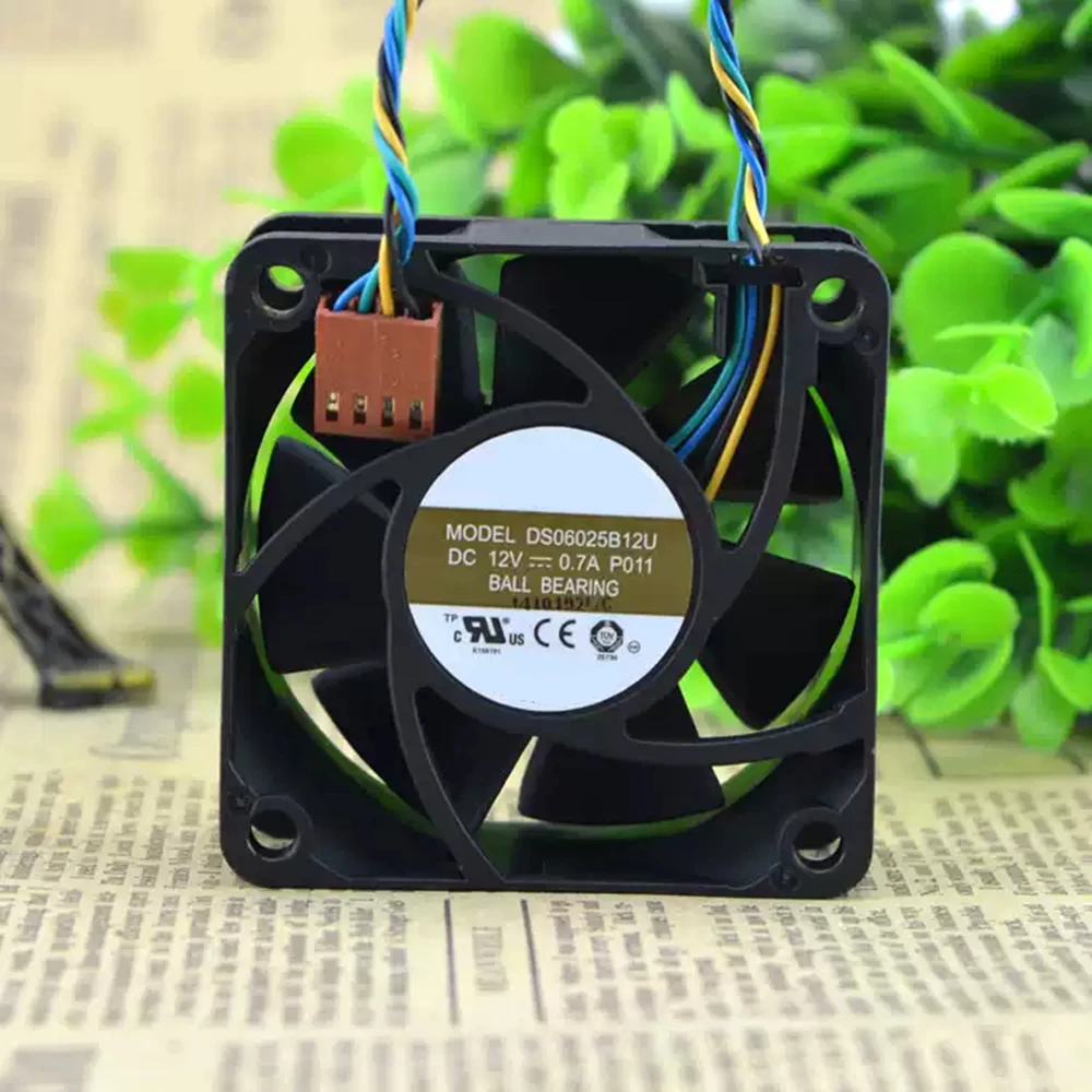 Cooling Fan DS06025B12U DC 12V 0.7A 6cm 6025 60x60x25mm 2/3/4-Wire Dual Ball Cooling Fan