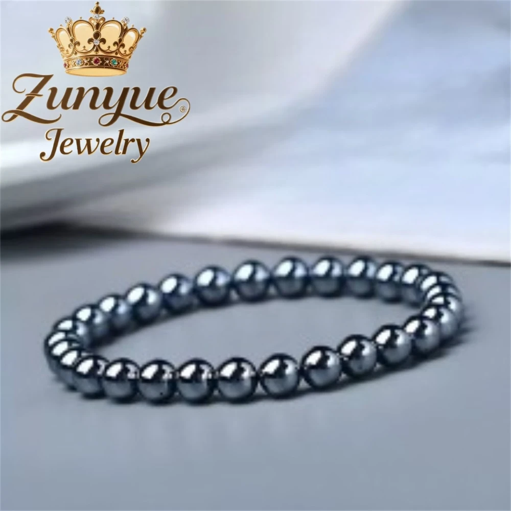

Natural Tahertz Energy Stone Pearlescent Single-Loop Bracelet With Magnetic Bracelet For Men And Women Fashion Jewelry Elegant