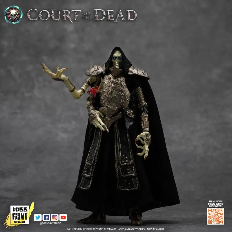 本物のボスファイトスタジオ 3.75インチ コート・オブ・ザ・デッド シリーズ2 ネクロナイト ソウルヘイバー スケルトン 可動式アクションフィギュアモデル