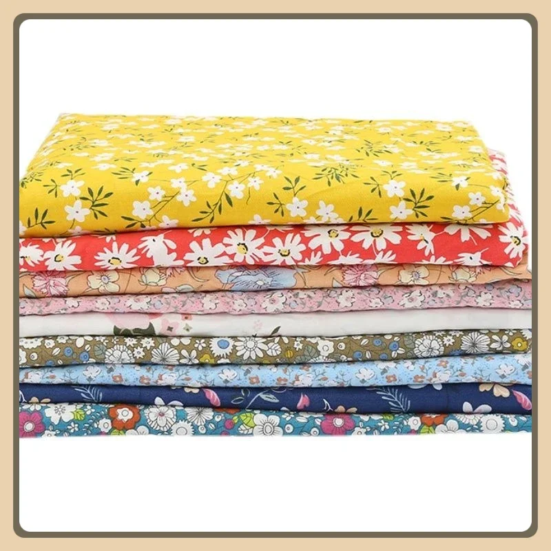 100% хлопок, садовая саржевая ткань с цветочным принтом, мягкая ткань с принтом для детских платьев, простыни для детского сада, наволочки, поделки