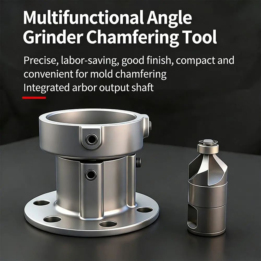 Precision Edge Grinder - Adjustable Chamfering Tool for Workshop Use | Heavy Duty Alloy Build with Guide Plate Smooth Control