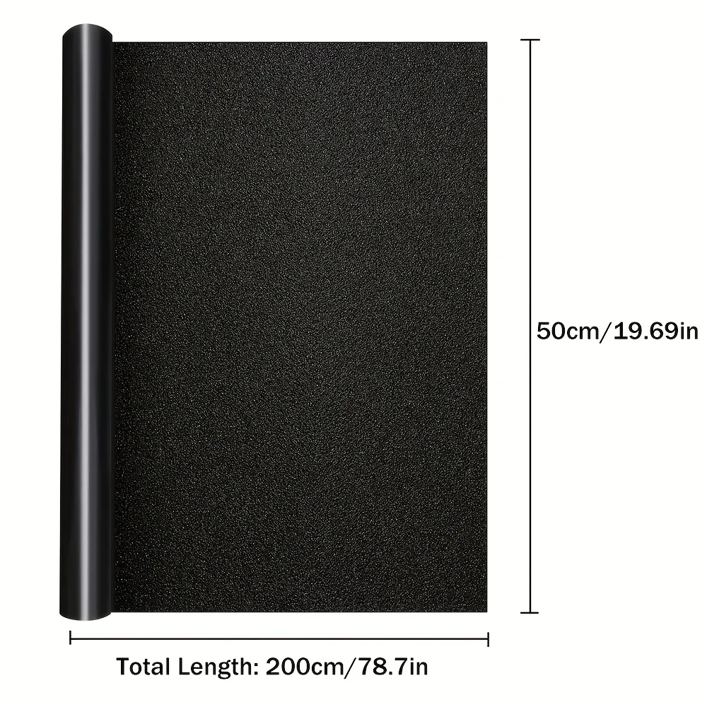 2 Rolls Window Privacy Film, Frosted Blackout Glass Window Film, Black Matte Texture, No Glue Or Adhesives Required