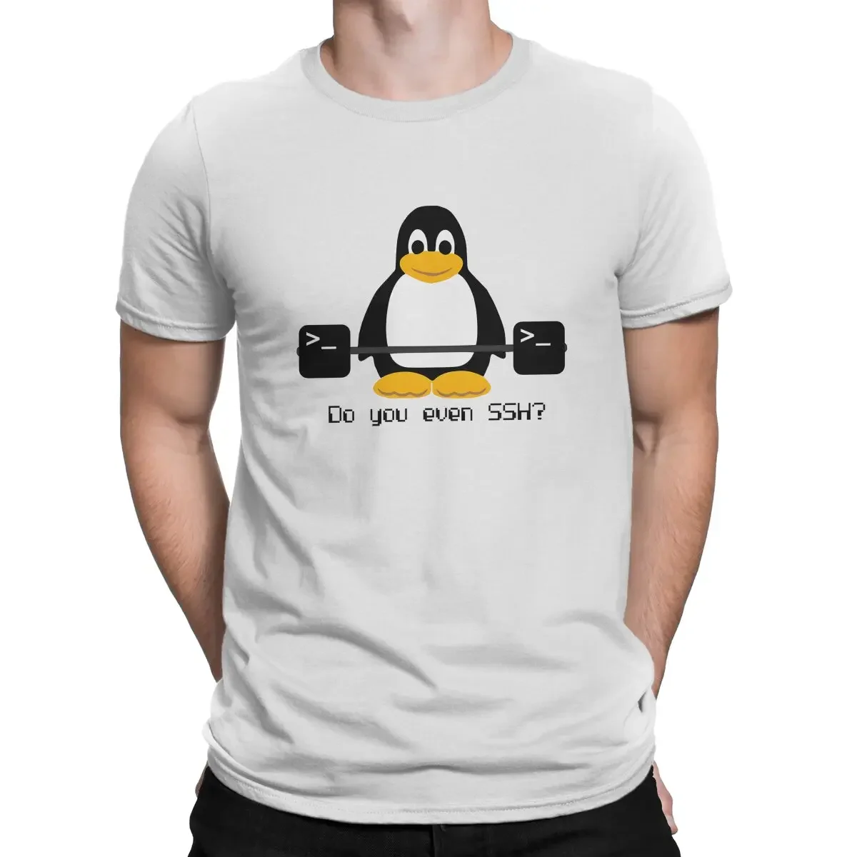 Uter programador código gráfico t-shirt masculino, Linux faz você mesmo SSH, tops de moda vintage, streetwear poliéster verão, camiseta Harajuku