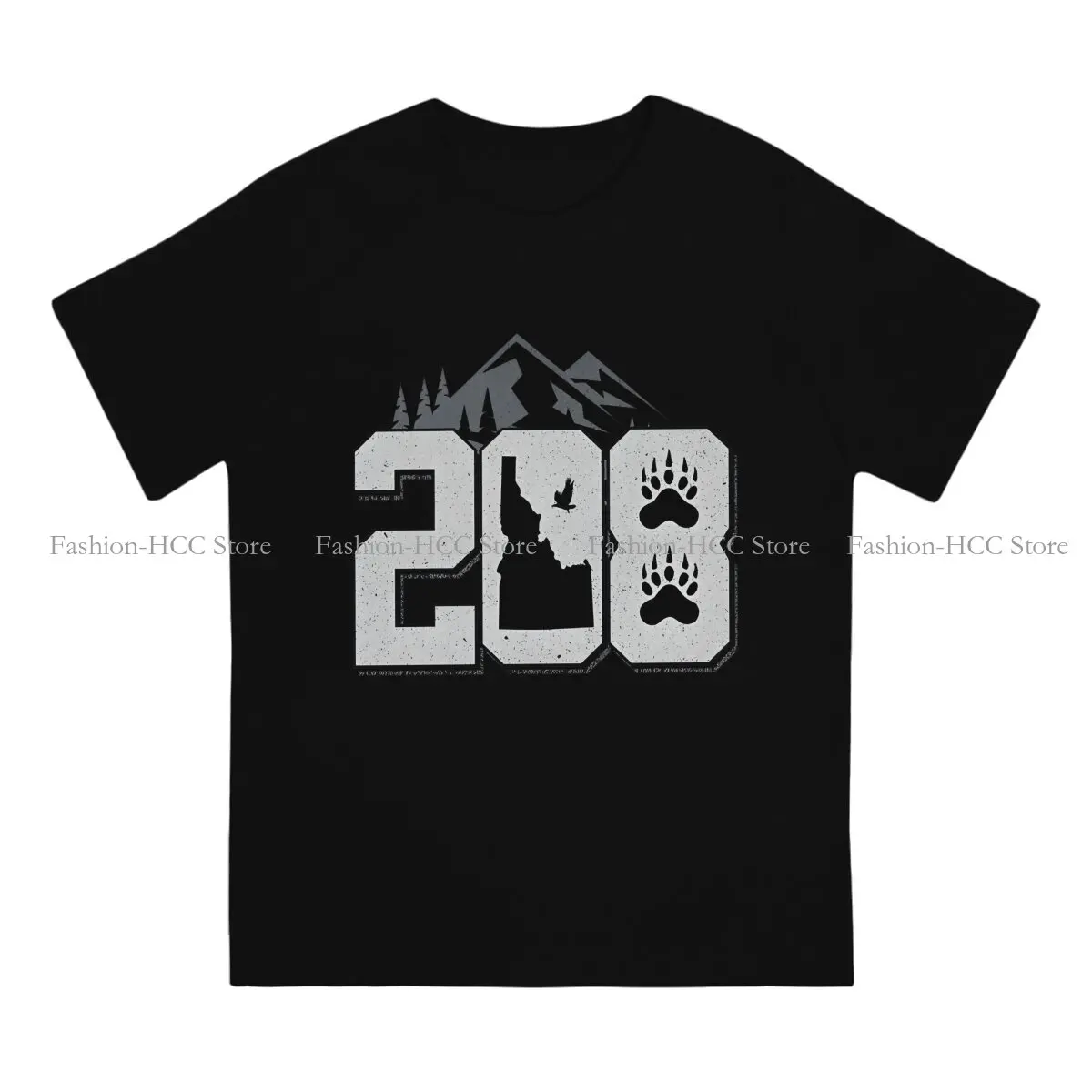 Yellowstone Dutton Ranch Idaho 208 Tshirt Graphic Men Tops Vintage Homme Summer Polyester  Clothing Harajuku T Shirt