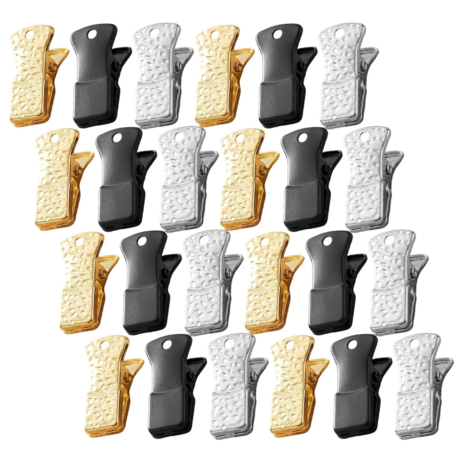 30Pieces Metal Bulldog Clips Rubber Sleeve Retro Design for Badge Holder Face Cover Lanyard Eyeglass Chain Jewelry Crafts