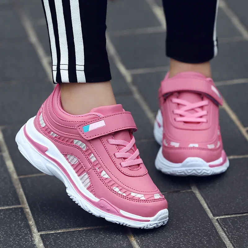 Fashion Leather Baby Girls Shoes Sport Running Kids Sneakers Tennis Breathable Children's Casual Shoes Walking Sneakers for 