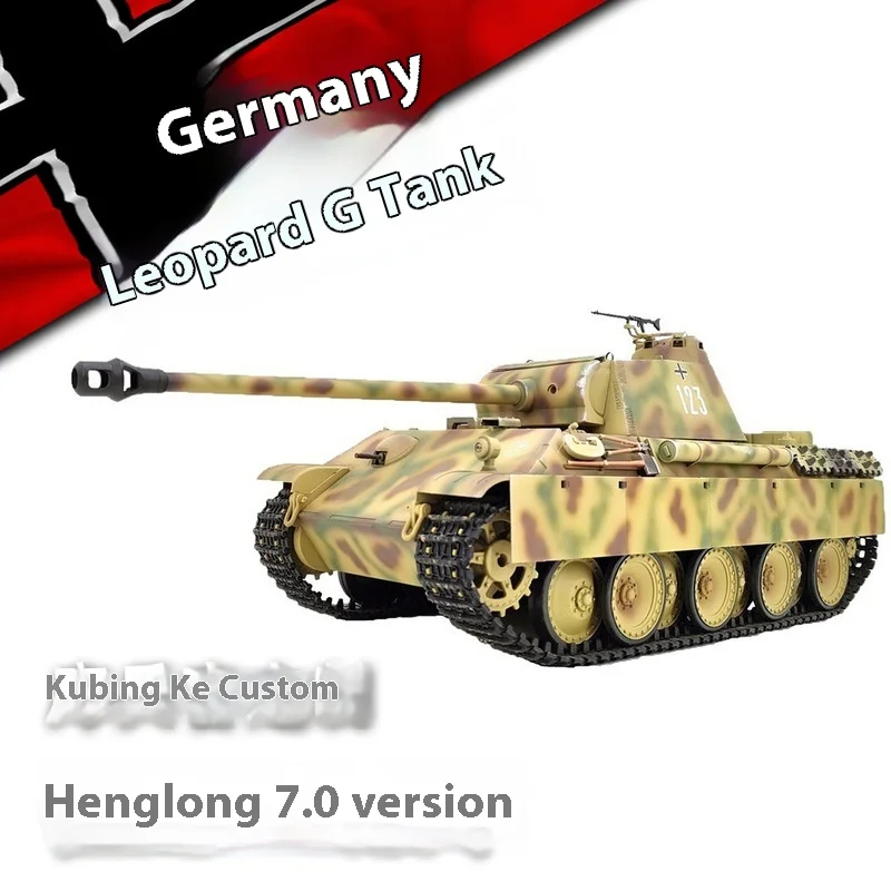 Kubrick German "Panther" G-Type Tank Sound And Light Electric Remote Control Tank Military Model Boy Toy Birthday Gift Gifts Toy