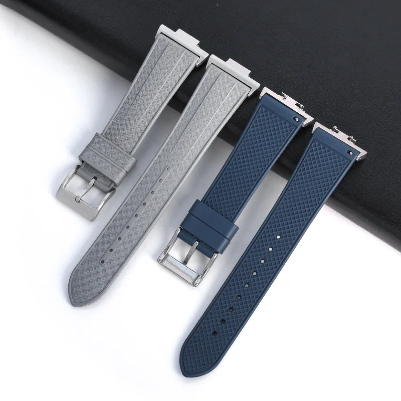 

Fluoro Rubber Strap for Tissot PRX Powermatic 40mm Stainless Steel Buckle Men FKM Sport Waterproof Quick Release Watch Band 12mm