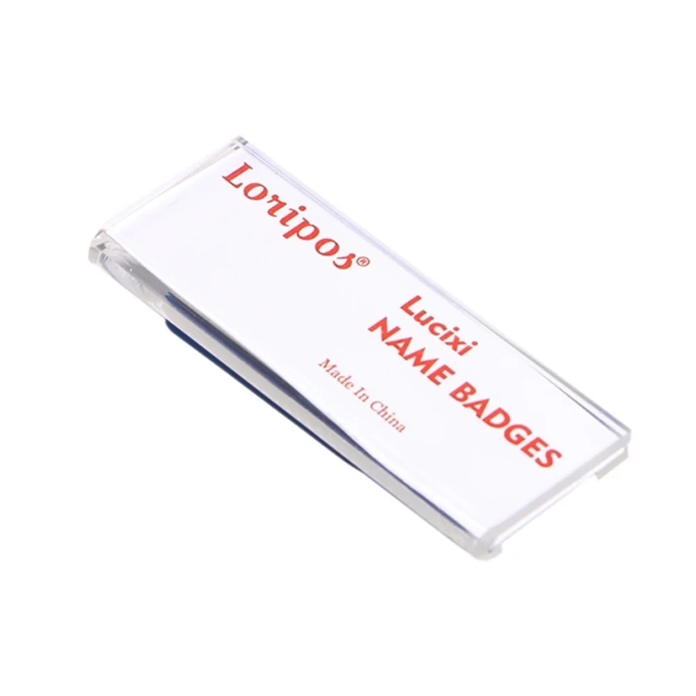 Magnetic Custom Logo Acrylic Student Worker Employee Id Name Badges Name Card Holder Frame Brooch Badges