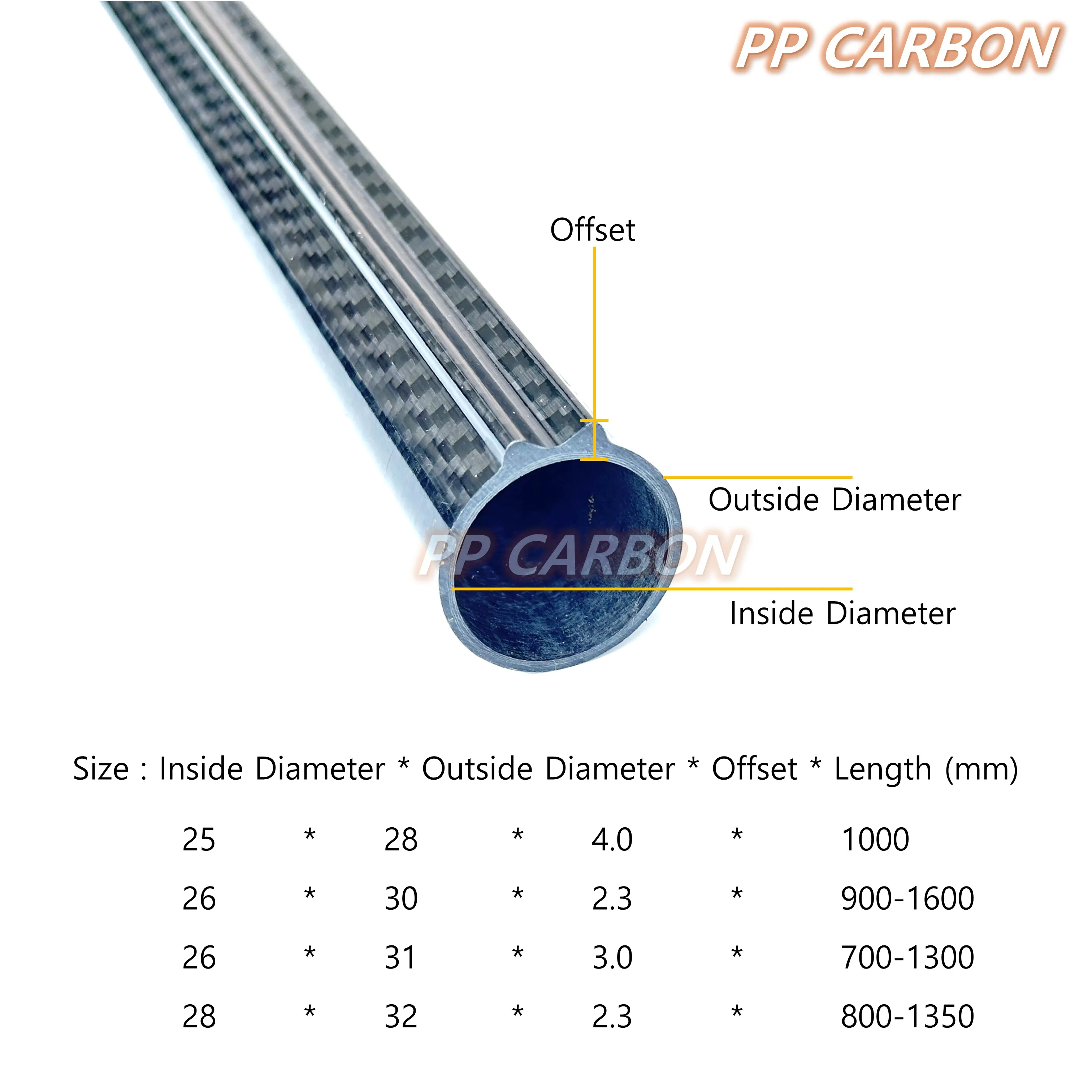 Carbon Fiber Cuttlefish Barrel Round Shape Tube 26x30mm 26x31mm 28x32mm Carbon Fiber Fishing Barrel Speargun Tube Railguns