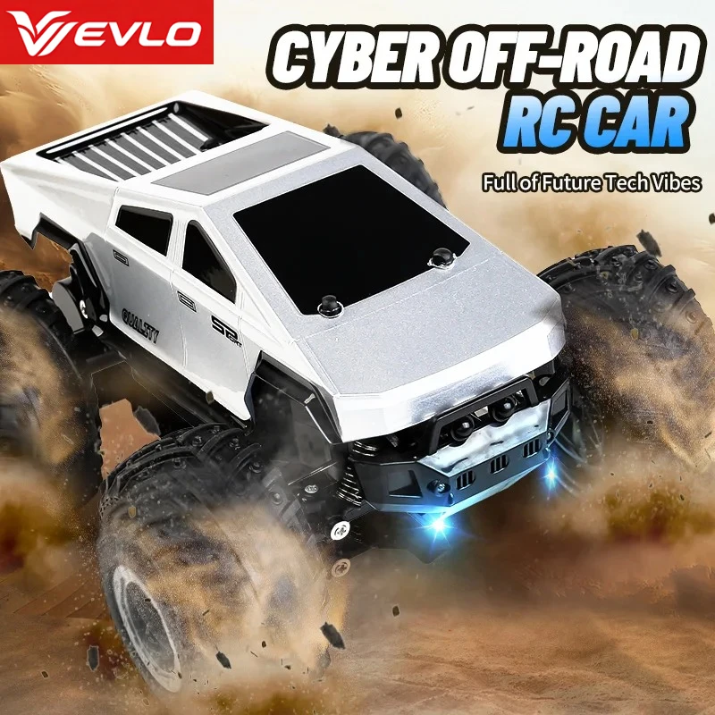 

VEVLO Q208 2.4G RC Cybertruck Pickup Off-Road Vehicle Model With Colorful Lights Kids Remote Control Truck Toy Gift