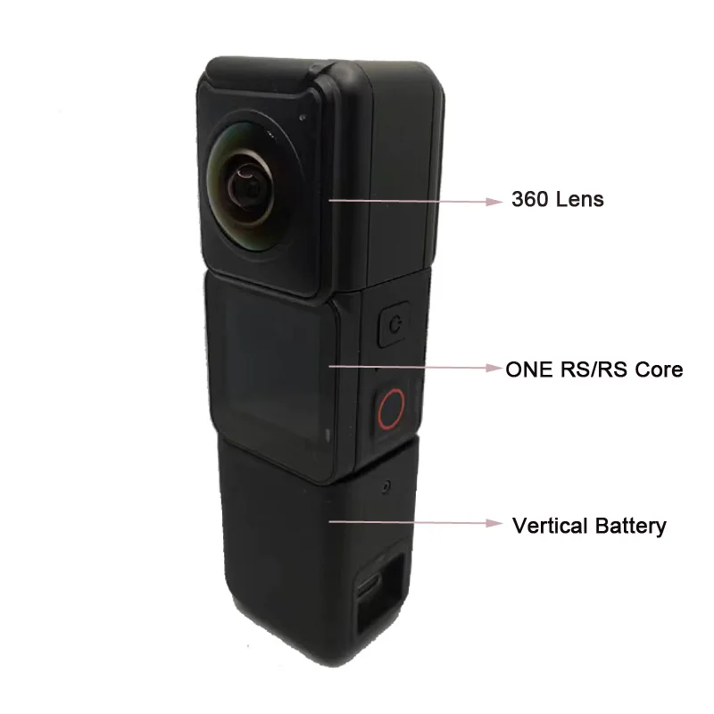 Oryginalny Insta360 ONE R RS 360 Mod Les Vertical Battery / Waterproof Depth 30m Dive Case For Insta360 R/Rs 360 Lens Accessories