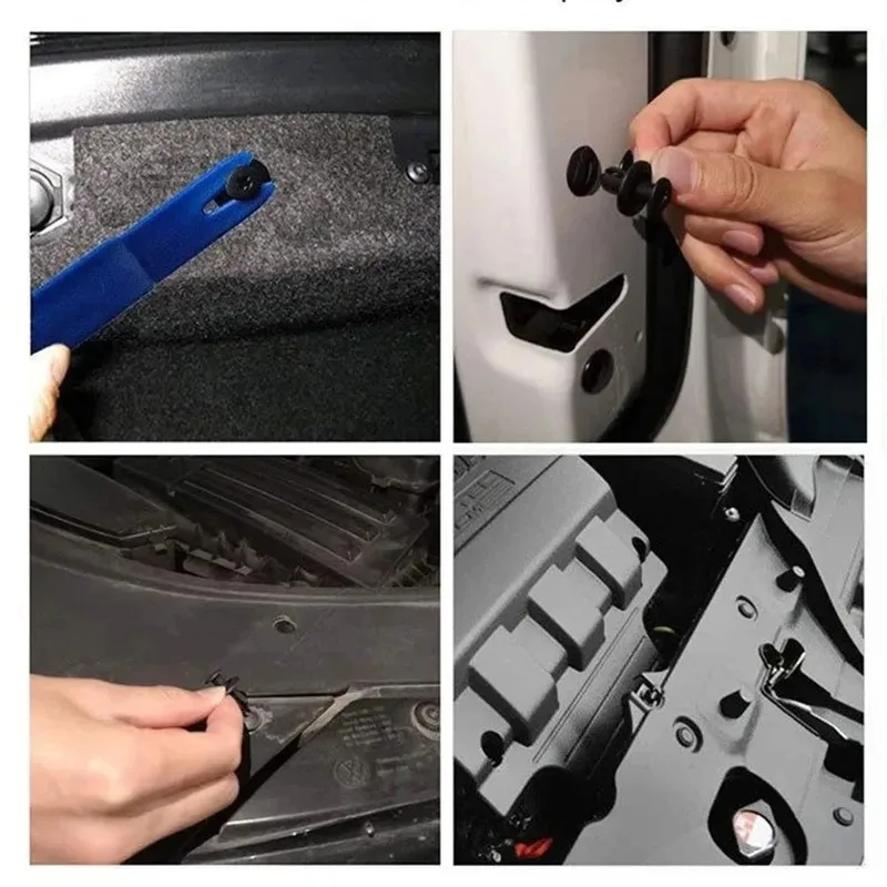 10/30/50/100pcs 8mm Plastic Rivets Fasteners Screw Car Bumper Fender Black Rivet Car Fastener Clips for Toyota Focus Kia Nis