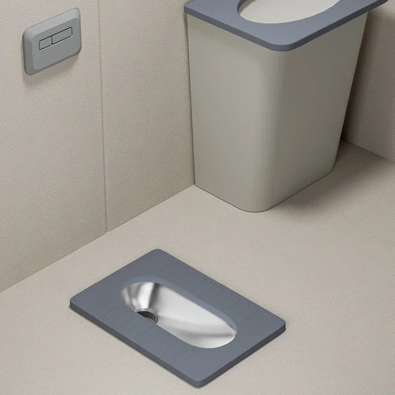 Talk room applicable soft package safety silicone stainless steel squatting toilet anti-collision and anti-skid