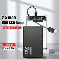 USB 3.0/USB 3.1 HDD Enclosure 2.5inch SATA SSD Hard Drive Case with 5Gbps Transfer Speed Mobile External Housing Harddisk Boxs