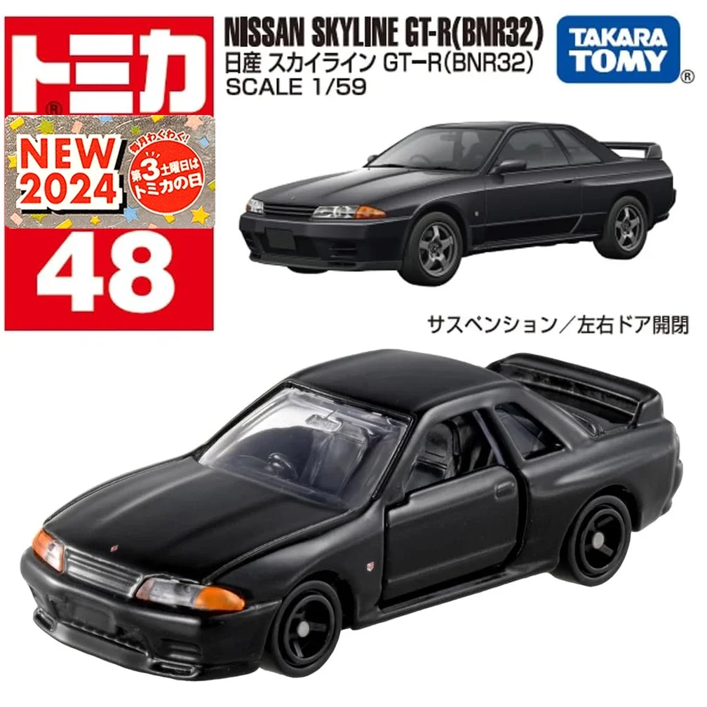 TAKARA TOMY Tomica 1/59 NO.48 NISSAN SKYLINE GT-R(BNR32) Alloy Toys Motor Vehicle Diecast Metal Model Gift for Children Boys