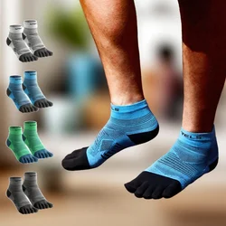 Chaussettes à cinq doigts pour hommes, coupe basse, prévention des blisters, séchage rapide, Coolmax, sport, cyclisme, athlétique, fines