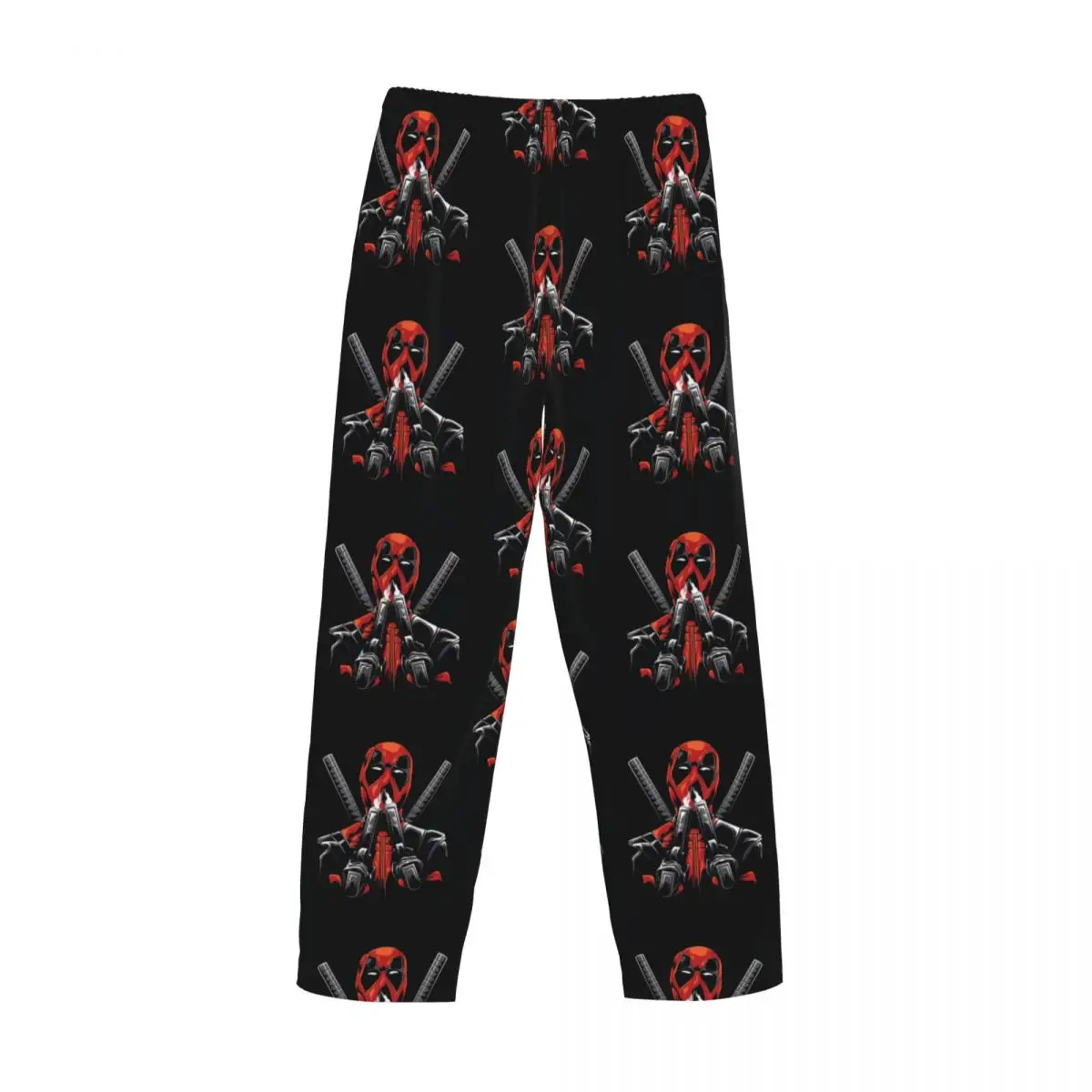 Pantalones de pijama de superhéroe de dibujos animados Deadpool personalizados, ropa de dormir clásica de cómic para hombre, pantalones para dormir elásticos con bolsillos