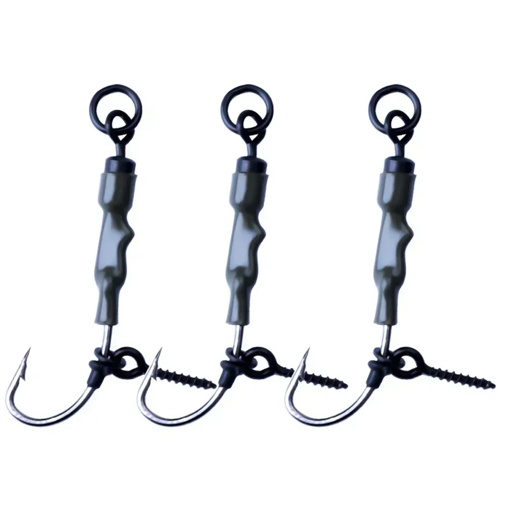 3pcs Fishing Hooks Anti Bottom Fishing Hook Strong Penetrating Power Suitable For Professionals Boilie Screw For Bait