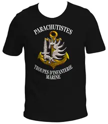 French Marine Infantry Parachute Troops Badge T-Shirt New 100% Cotton O-Neck Summer Short Sleeve Casual Mens T-shirt Size S-3XL