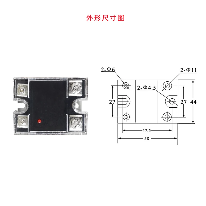 4-20mA Controlled Solid-state Voltage Regulation Module SSR-10LA 25LA Thyristor Phase Shift Temperature Controlled Heating