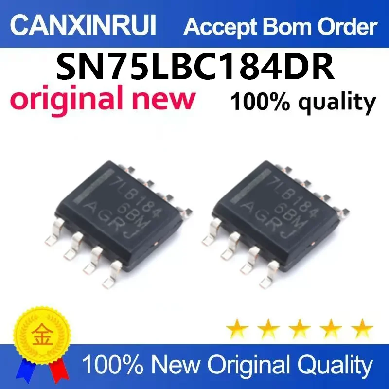 （5pcs-100pcs）Original genuine SN75LBC184DR 7LB184 SOP8 line driver chip transceiver IC chip