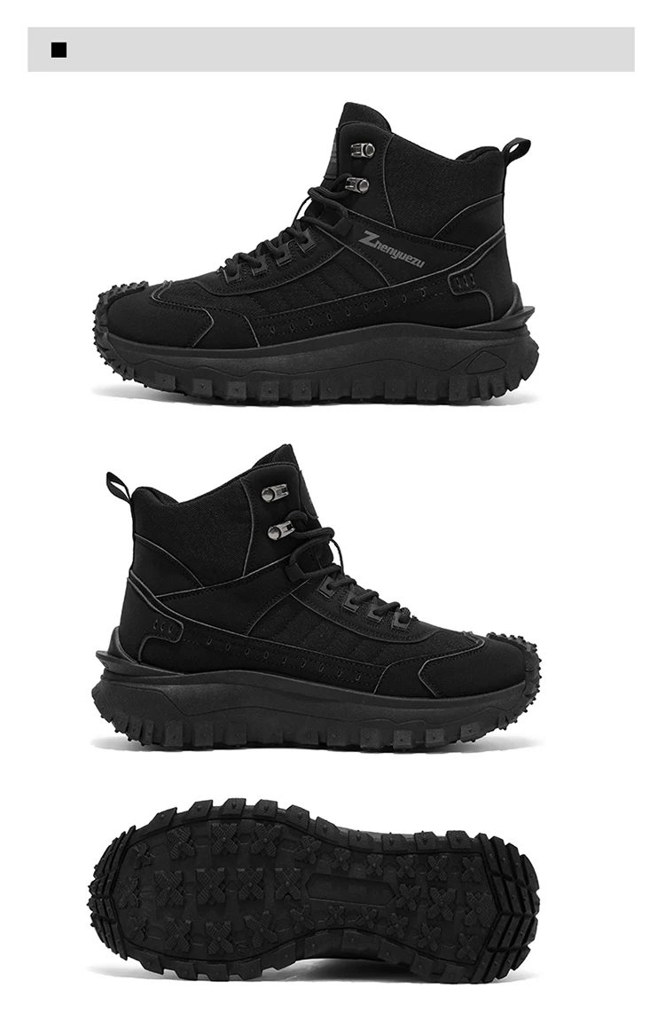 Neue Herbst-High-Top-Sport-Wanderstiefel in großen Größen, bequem mit dicken Sohlen, leicht und lässig, geeignet für tägliche Outdoor-Aktivitäten, Wandern, Reisen, Bergsteigen und Campingausrüstung für alle Jahreszeiten. – Detail 23