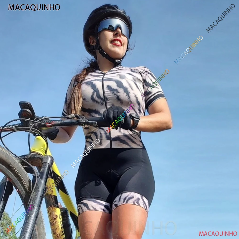 

Women's 2022 Cycling Triathlon Jerseys Short Sleeve Jumpsuit Cyclist Overalls Mountain Bike Clothing Macaquinho