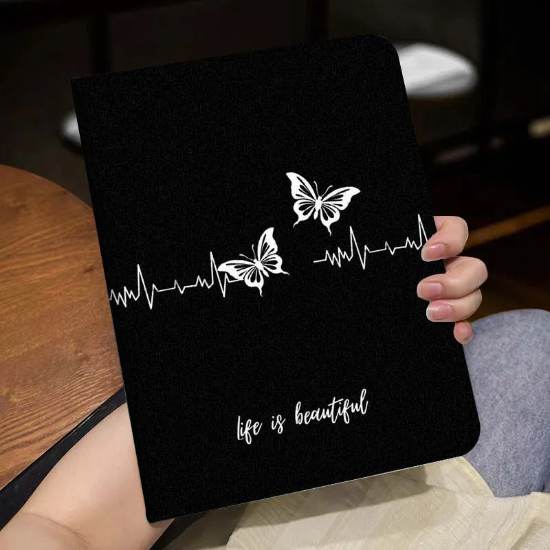 Black and White Butterfly Art For Huawei MediaPad MatePad Honor Pro V6 9 V8 X9 X 10 13.3 11 Inch Pen Tray Tablet Case Popular