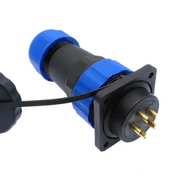 Conector impermeable SP28 recto IP68, 5 piezas, 2 pines, 3/4/5/6/7/8/9/10/12/14/16/19/22/24/26pin, brida