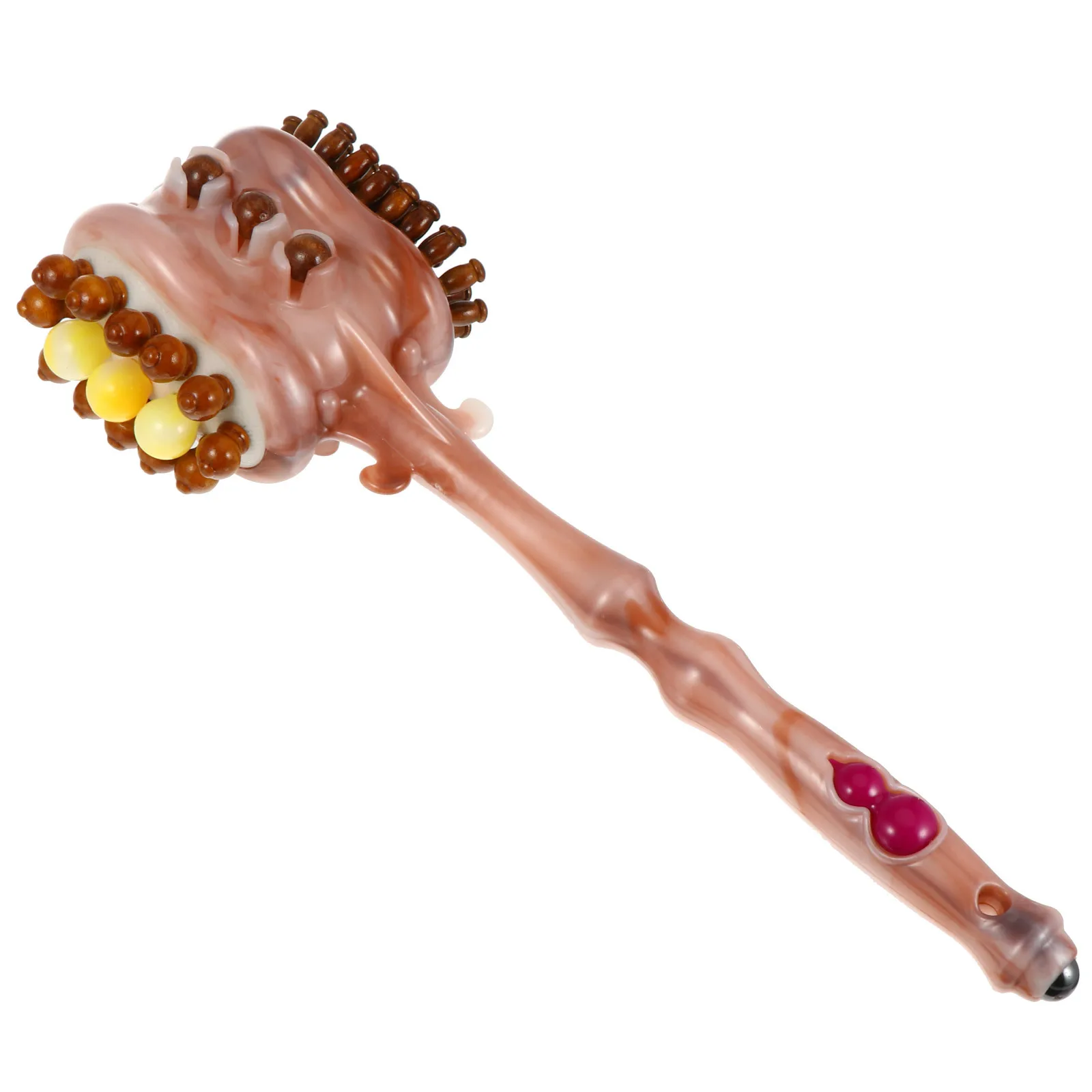 

1Pcs Massage Knocking Hammer Double Head Handheld Body Massager for Back Legs Stress Relief Lightweight Portable Plastic Wood