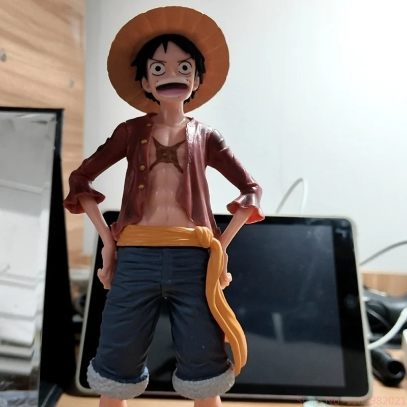 New One Piece King Luffy Smiley Face Luffy Mengqi D Luffy Dazu Stand Face Changing Doll Handmade Assembly Ornament Birthday Gift