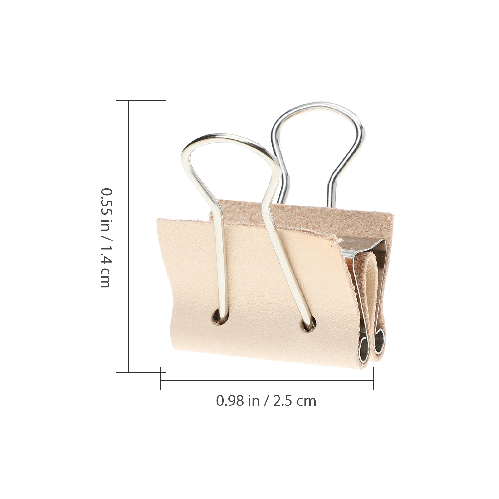 

5Pcs Handcrafted Leather Paper Clips Premium Binder Clips DIY Leather Craft Accessories