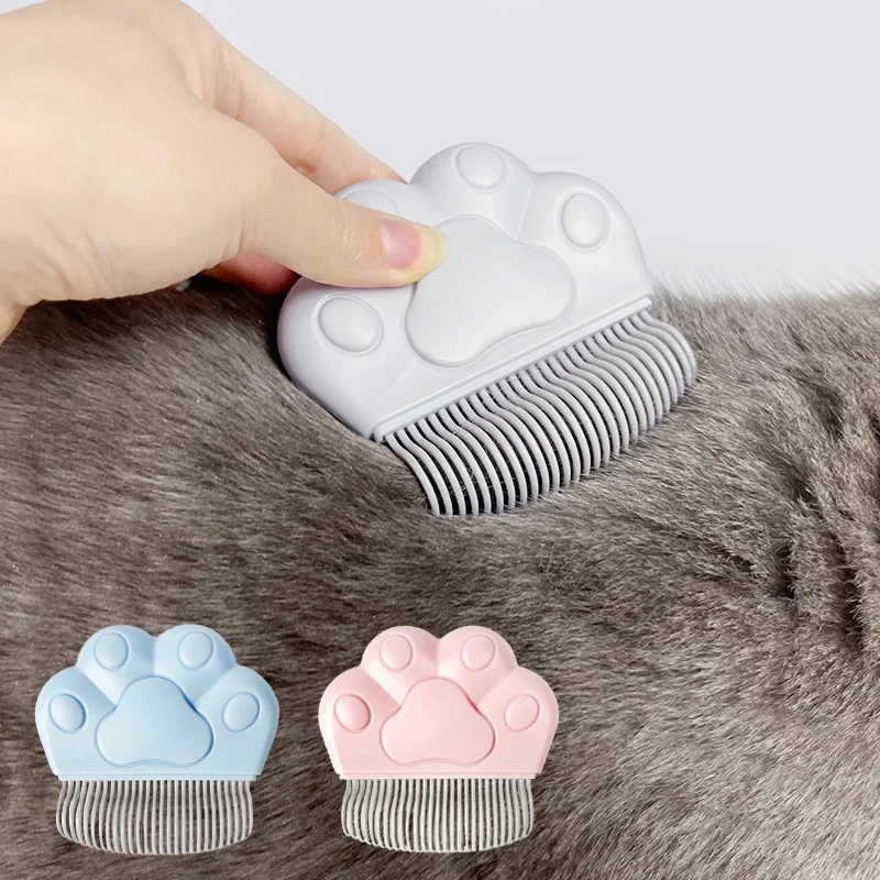 Cat Brush Cat Fur Knot Cutter Pets Hair Removal Comb Dog Grooming Shedding Tools Double Sided Stainless Brush Pet Products