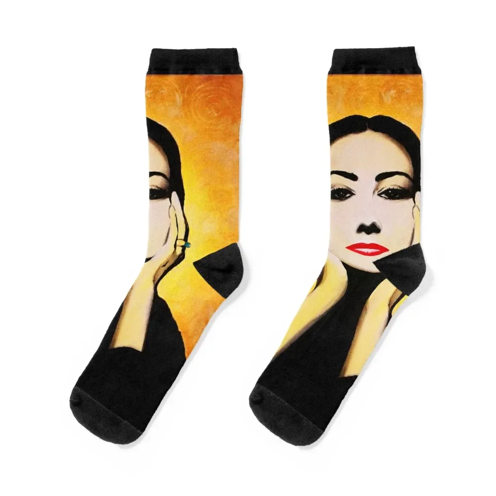 

Maria Callas Socks essential Christmas fashionable Sports Men Socks Luxury Brand Women's
