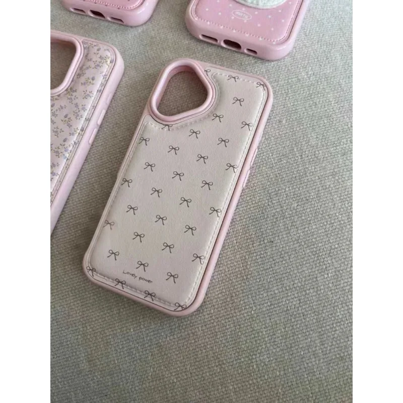 حافظة هاتف Kawaii Miffy الجديدة سلسلة وردية كرتونية شاملة مضادة للسقوط مناسبة لهاتف آيفون 17 16 15 14 13 12 11promax #5