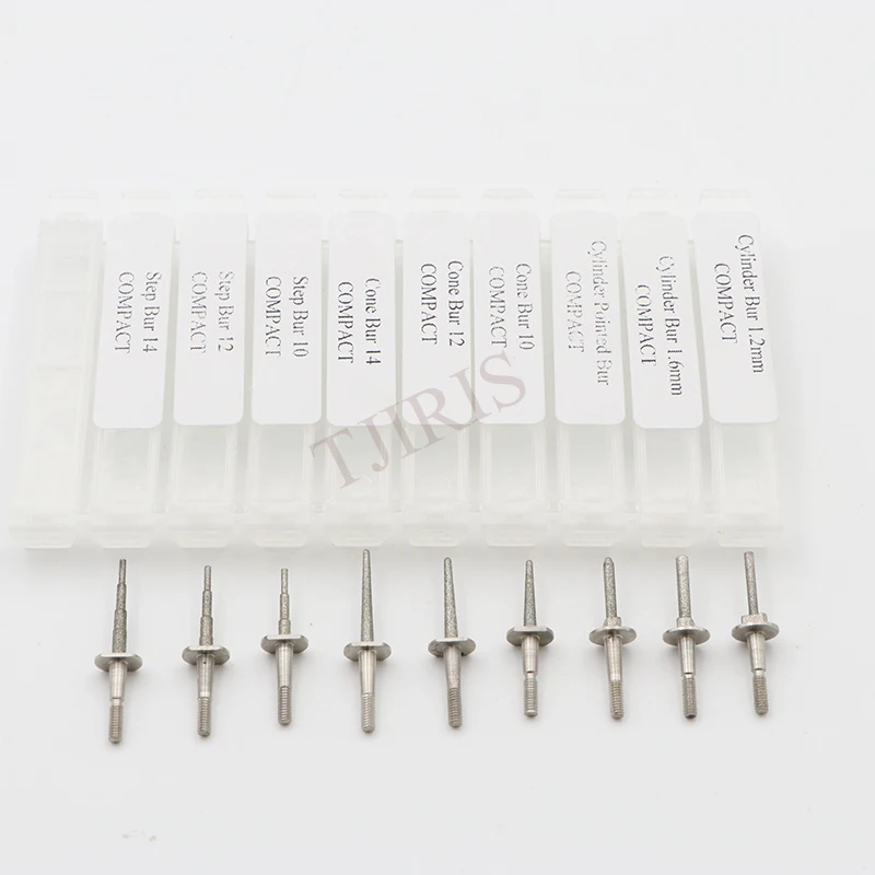 5 peças de fresagem de laboratório dentário morangos inlab compacto/cerec 3 brocas de diamante para vidro cerâmico de disilicato de lítio