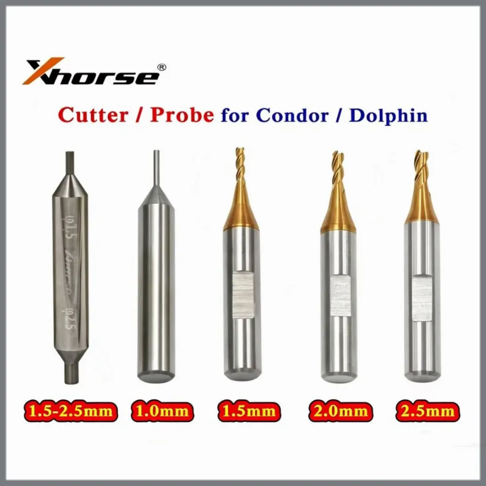 Xhorse Probe 1.0mm 1.5mm 2.0mm 2.5mm Milling Cutter for Xhorse CONDOR XC-MINI Dolphin XP005 XP007 XC002 Key Cutting Machine Tool