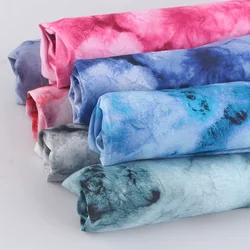 Elastic Tie Dye Printed Cotton Fabric for Sewing T-shirts, Clothing ,Dress, Background Decoration Fabrics 160x50cm/160x200cm